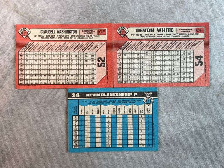1989 Bowman Baseball Cards