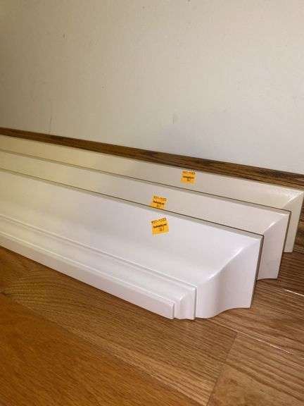 (3) White Floating Shelves