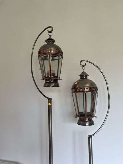 (2) Candle Lantern Floor Lamps