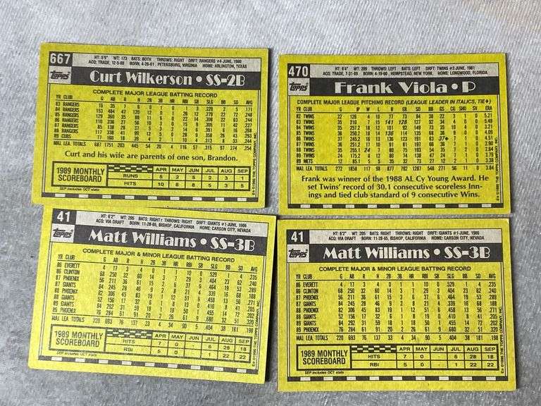 1990 Topps Baseball Cards
