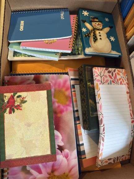 OFFICE SUPPLIES INCLUDING NOTEPADS, STAPLER, TAPE, HOLE PUNCHER, LABELER, SHARPENER, CALCULATOR, ENV