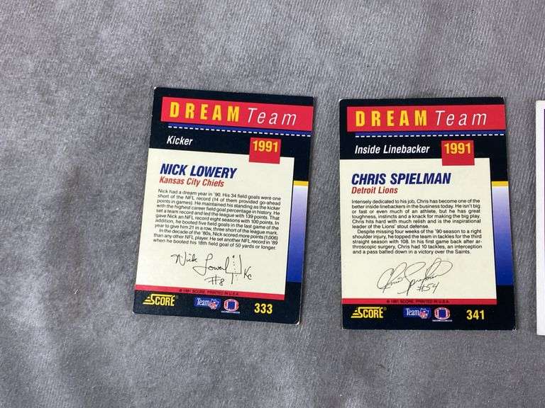 SCORE Football Cards