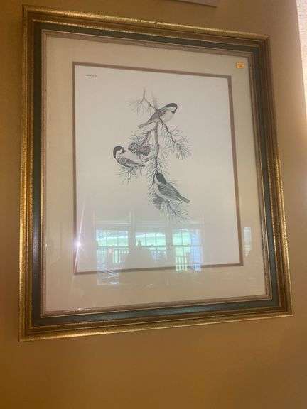 Black-Capped Chickadee Framed Picture by Don Whitlatch 66/1000