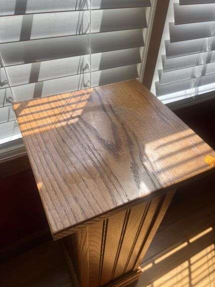 Oak Pedestal/Plant Stand