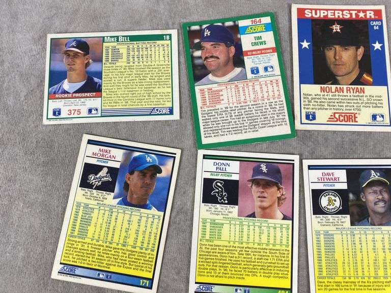 SCORE Baseball Cards
