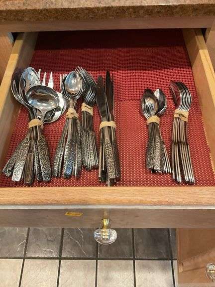 8 Place Setting National Valinda Stainless Flatware