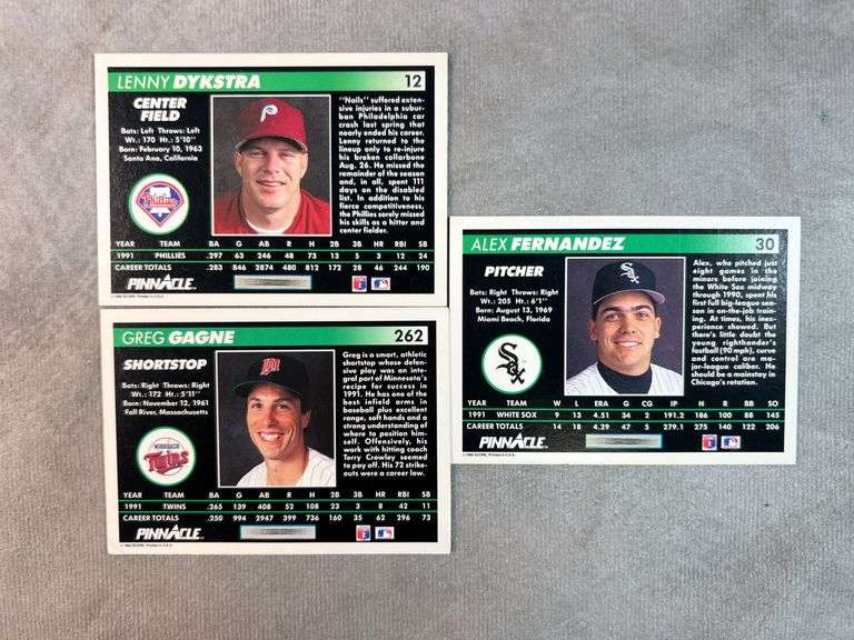 1992 Pinnacle Assorted Baseball Cards
