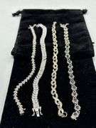 VARIETY OF SILVER (STERLING 925) AND WHITE GOLD (14K) BRACELETS