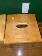 (2) Wooden Stools