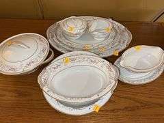 Noritake Calvert Pattern Fine China Bowls, Serving Plates and Pitchers