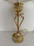 PAIR OF VINTAGE POLISHED BRASS TABLE LAMPS