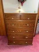 NUT TREE FURNITURE SOLID AMISH BUILT BEDROOM SET WITH QUEEN BED (INCLUDE. MATTRESS, BOX SPRING AND B