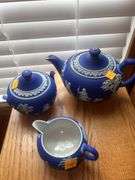 Wedgewood Jasperware 3pc Tea Set, Made in England