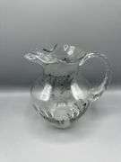 CRYSTAL CLEAR CELEBRATIONS JUNIPER COLLECTIONS ROMANIA GLASS PITCHER AND COOKIE JAR