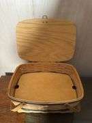 VARIETY IF BASKETS, ROYCE CRAFT PICNIC BASKET, WOOD CRATE