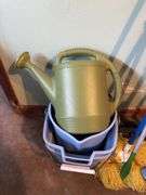 CLEANING SUPPLIES, MOPS, SWIVEL WINDOW WASHER, 2 GAL. BUCKETS, WATERING CAN