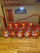 (10) Christmas Geese Glass Cups