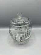 CRYSTAL CLEAR CELEBRATIONS JUNIPER COLLECTIONS ROMANIA GLASS PITCHER AND COOKIE JAR