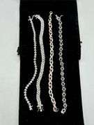 VARIETY OF SILVER (STERLING 925) AND WHITE GOLD (14K) BRACELETS