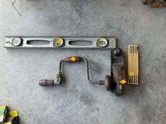 Level, Vintage Planer, Vintage Ruler, Vintage Drill