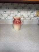 LONGABERGER POTTERY PITCHER AND BOWL SET WITH CORNER SHELF