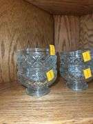Crystal Diamond Cut Dessert Bowls