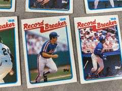 (8) 1988 Topps Record Breaker Baseball Cards