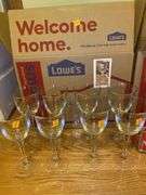 (7) Glass Wine Goblets