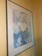 Framed Water Color Floral Artwork