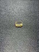 GREEN CLUSTER GEM 14K GOLD RING @ 4 GRAMS