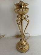 PAIR OF VINTAGE POLISHED BRASS TABLE LAMPS