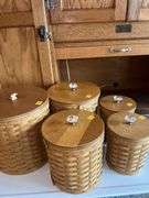 5 Piece Longaberger Canister Set