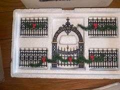 Heritage Village Collection "Victorian Fence & Gate and Livery Stable & Boot Shop"