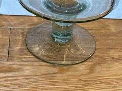 (2) Pedestal Glass Candle Holders