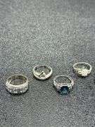 ASSORTED STERLING SILVER RINGS @ APPROX 36 GRAMS COMBINED