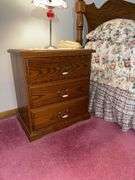 NUT TREE FURNITURE SOLID AMISH BUILT BEDROOM SET WITH QUEEN BED (INCLUDE. MATTRESS, BOX SPRING AND B