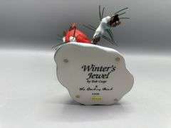 THE DANBURY MINT AND ANDREA BY SADEK CARDINAL FIGURES, BELL, COASTERS AND SNOWGLOBE