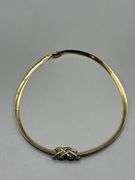 LOVE KNOT GOLD AND SILVER REVERSIBLE 14K ITALY NECKLACE