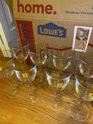 (7) Glass Wine Goblets