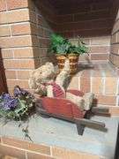 DECOR, BASKET, WREATH, TEDDY BEAR