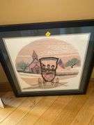 Framed Cross Stitch Artwork