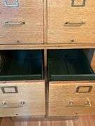 The Globe-Wernicke Co. Oak Stackable Filing Cabinet Tower (4pcs)