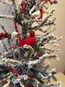 WHITE BOX CHRISTMAS CARDINAL WITH PRE-LIT TREE