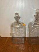 (3) Glass Decanters