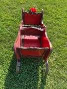 Outdoor Wooden Christmas Sleigh Decoration