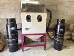 GLASTAR SANDBLASTING CABINET WITH SKAT BLAST DRY BLAST SYSTEM