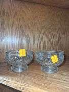Crystal Diamond Cut Dessert Bowls
