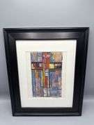 MINI VINTAGE WICKER CHAIR AND WATER COLOR WALL ART BY AMY C. BROWN