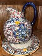 Hand Painted Expressions Pitcher and Plate