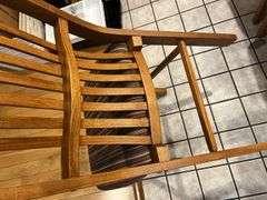6 Oak Slat Back Dining Chairs
